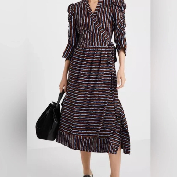 Hofmann Copenhagen Striped Dress, Laura/Blue Haze, NWT Size Large - Picture 1 of 14